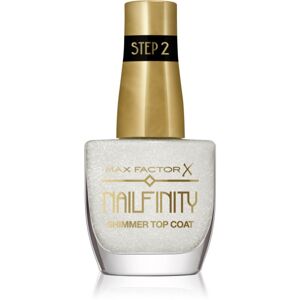 Max Factor Nailfinity Shimmer Top Coat gélový vrchný lak na nechty pre trblietavý lesk odtieň 102 Starry Veil 12 ml