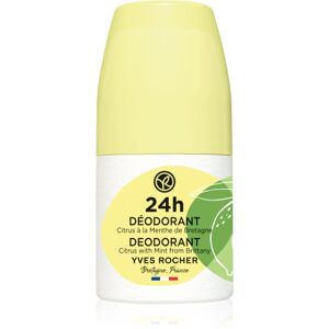 Yves Rocher 24 H guličkový dezodorant roll-on Citrus & Mint 50 ml