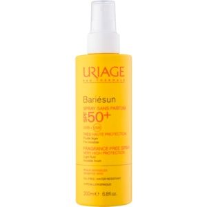Uriage Bariésun Fragrance-Free Spray SPF 50+ sprej na opaľovanie bez parfumácie SPF 50+ 200 ml