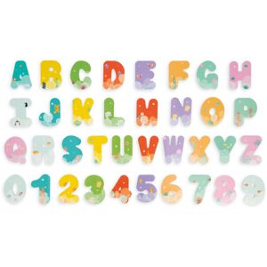 Janod Bath Toy Letters & Numbers hračka do vody 2 y+ 36 ks