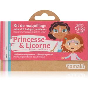 Namaki Color Face Painting Kit Princess & Unicorn make-up sada Pink, White, Turquoise (pre deti)