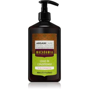 Arganicare Macadamia Leave-In Conditioner bezoplachový kondicionér pre suché a poškodené vlasy 400 ml