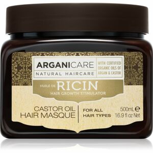 Arganicare Ricin Hair Growth Stimulator posilňujúca maska pre slabé vlasy s tendenciou vypadávať pre všetky typy vlasov 500 ml