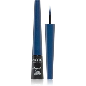 Note Cosmetique Elegant Matte Dipliner tekuté linky na oči s matným finišom 03 Navy Blue 2,5 ml