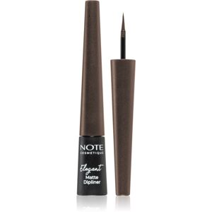 Note Cosmetique Elegant Matte Dipliner tekuté linky na oči s matným finišom 02 Coffee Brown 2,5 ml