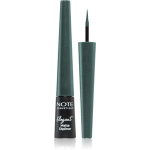Note Cosmetique Elegant Matte Dipliner tekuté linky na oči s matným finišom 04 Ocean Green 2,5 ml