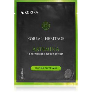KORIKA Korean Heritage Artemisia & Fermented Soybean Extract Soothing Sheet Mask upokojujúca plátienková maska Artemisia & fermented soybean extract s