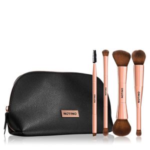 Notino Luxe Collection Double sided brush set with cosmetic bag Sada štetcov s taštičkou 1 ks