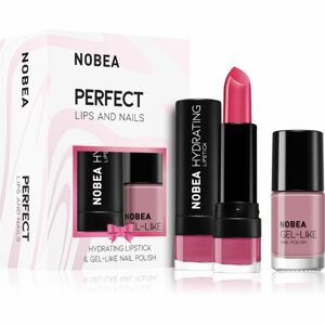 NOBEA Day-to-Day Perfect Lips and Nails sada lak na nechty a hydratačný rúž