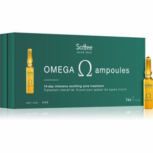 Saffee Acne Skin Omega Ampoules - 5-days Intensive soothing Acne Treatment ampuly – 14-dňový štartovací balíček pre zmiernenie prejavov akné 14x2 ml