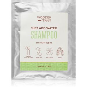 WoodenSpoon Just add water! prírodný šampón na lesk a hebkosť vlasov 25 g