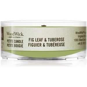 Woodwick Fig Leaf & Tuberose votívna sviečka s dreveným knotom 31 g