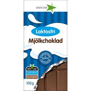 Green Star Lactose-free Milk Chocolate mliečna čokoláda bez laktózy 100 g