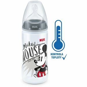 NUK First Choice Mickey Mouse dojčenská fľaša 6m+ Grey 300 ml