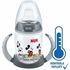 NUK First Choice Mickey Mouse tréningový hrnček s držadlami 6m+ Grey 150 ml