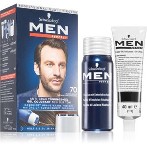 Schwarzkopf Men Perfect Anti-Grey Color Gel tónovací gél na vlasy pre mužov 70 Natural Dark Brown