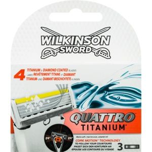 Wilkinson Sword Quattro Titanium náhradné žiletky 3 ks 3 ks