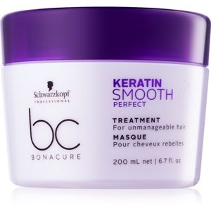 Schwarzkopf Professional BC Bonacure Keratin Smooth Perfect maska pre nepoddajné a krepovité vlasy 200 ml