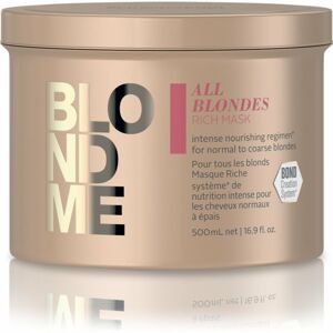 Schwarzkopf Professional Blondme All Blondes Rich vyživujúca maska pre hrubé vlasy 500 ml