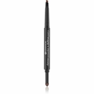 Essence Brow Powder & Define Pen precízna ceruzka na obočie odtieň 02 Warm Dark Brown 0,4 g