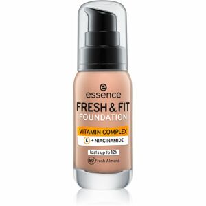 Essence Fresh & Fit tekutý make-up odtieň 50 Fresh Almond 30 ml