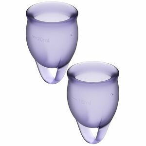 Satisfyer Feel Confident Menstrual Cup menštruačný kalíšok pre ženy Purple 20 ml