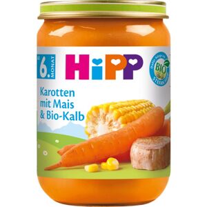 Hipp BIO mrkva s kukuricou a BIO teľacím mäsom detský príkrm 190 g