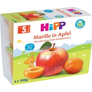 Hipp BIO jablká s marhuľami ovocný príkrm 4x100 g