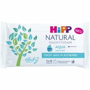 Hipp Babysanft Aqua Natural vlhčené čistiace obrúsky pre deti od narodenia 10 ks