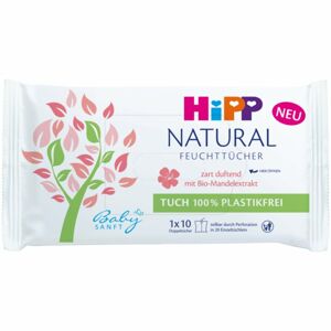 Hipp Babysanft Natural vlhčené čistiace obrúsky pre deti od narodenia 10 ks