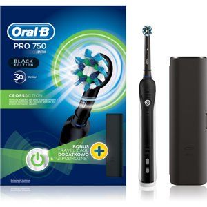 Oral B PRO 750 Cross Action elektrická zubná kefka s puzdrom