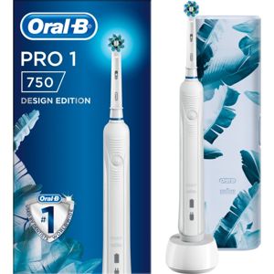 Oral B Pro 1 750 Cross Action White elektrická zubná kefka s puzdrom 1 ks