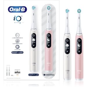 Oral B iO6 DUO inteligentná čistiaca kefka na zuby White & Pink Sand 2 ks