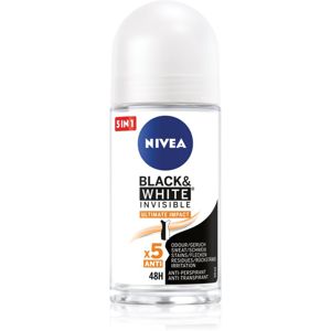 Nivea Invisible Black & White Ultimate Impact guličkový antiperspirant pre ženy 50 ml