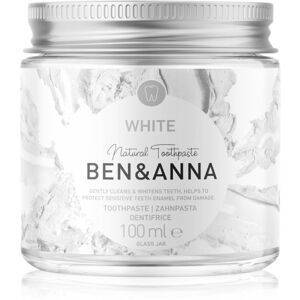 BEN&ANNA Natural Toothpaste White zubná pasta v sklenenej dóze s bieliacim účinkom 100 ml