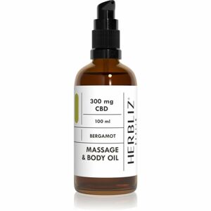 Herbliz CBD Massage Oil Bergamot masážny olej 100 ml