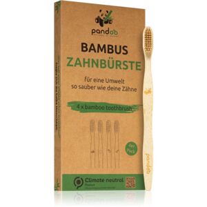 Pandoo Bamboo Toothbrush bambusová zubná kefka Medium Soft 4 ks