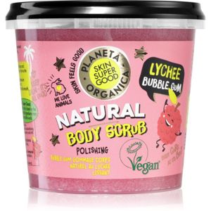 Planeta Organica Skin Super Good Lychee Bubble Gum telový peeling pre jemnú a hladkú pokožku 360 ml