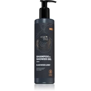 Organic Shop Men Blackwood & Mint šampón a sprchový gél 2 v 1 pre mužov 280 ml