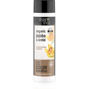 Organic Shop Organic Jojoba & Orchid zjemňujúci šampón pre zvýraznenie farby vlasov 280 ml
