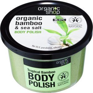 Organic Shop Organic Bamboo & Sea Salt energizujúci telový peeling 250 ml
