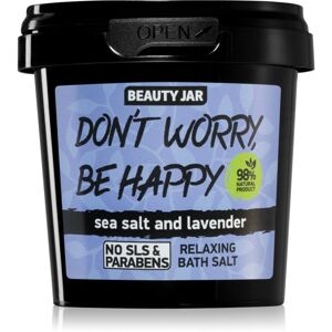 Beauty Jar Don't Worry, Be Happy relaxačná soľ do kúpeľa s vôňou levandule 150 g
