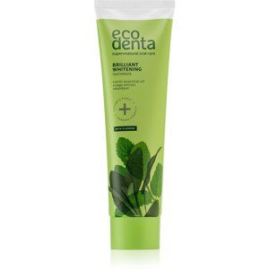 Ecodenta Green Brilliant Whitening bieliaca zubná pasta s fluoridom pre svieži dych Mint Oil + Sage Extract 100 ml