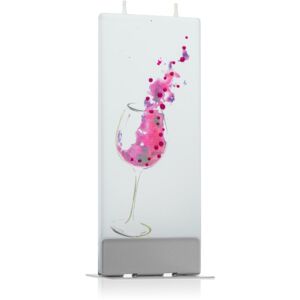 Flatyz Greetings Glass Of Wine dekoratívna sviečka 6x15 cm