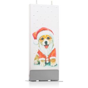 Flatyz Holiday Santa Claus Dog dekoratívna sviečka 6x15 cm
