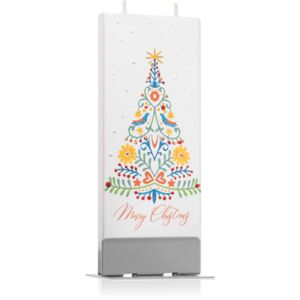 Flatyz Holiday Merry Christmas Color Tree dekoratívna sviečka 6x15 cm