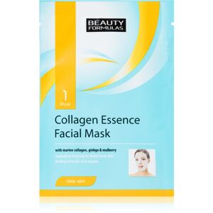 Beauty Formulas Clear Skin Collagen Essence kolagenová maska s revitalizačným účinkom 1 ks