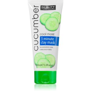 Beauty Formulas Cucumber hĺbkovo čistiaca pleťová maska s ílom 100 ml