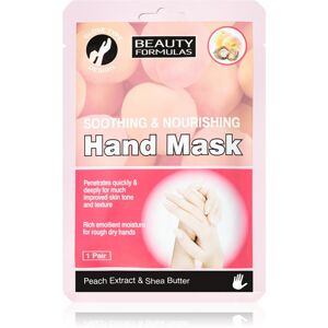 Beauty Formulas Soothing & Nourishing regeneračná maska na ruky vo forme rukavíc 1 ks