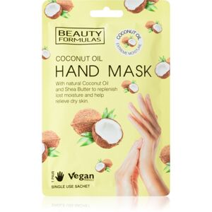 Beauty Formulas Coconut Oil hĺbkovo hydratačná maska na ruky 1 ks